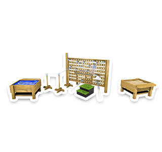 Sticker graphic representing Water and Damming Play Environment